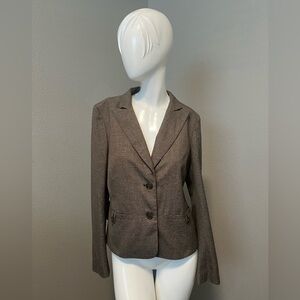 ANN TAYLOR  Women’s Brown/ Black 2 Button Front  LS Blazer Size 10